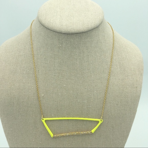 Alexis Bittar Necklace Neon Yellow Gold Crystal